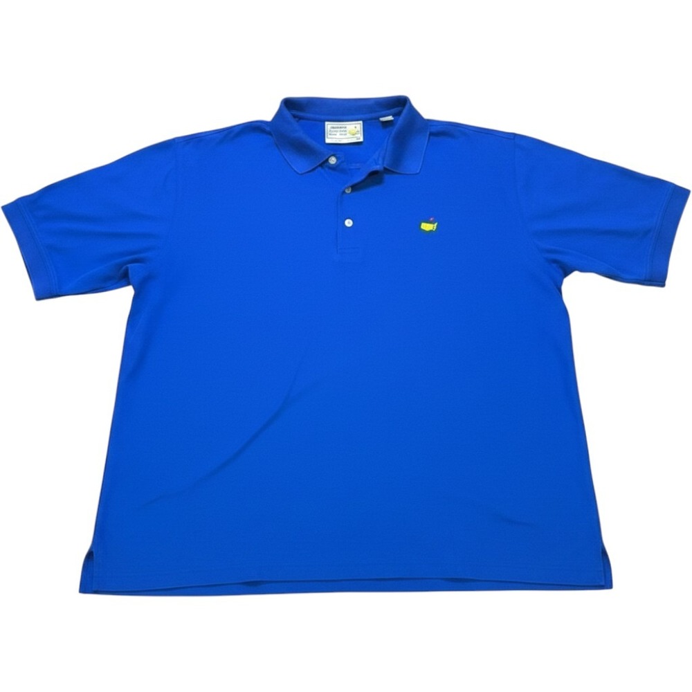 Augusta National Golf Shop Masters Polo Shirt Mens XL Blue Mercerized Cotton VTG